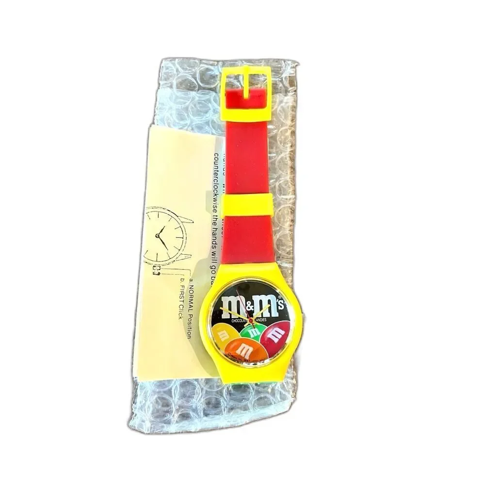 Vintage, Collectible 1987 M&M's Candy Wrist Watch Multicolored-